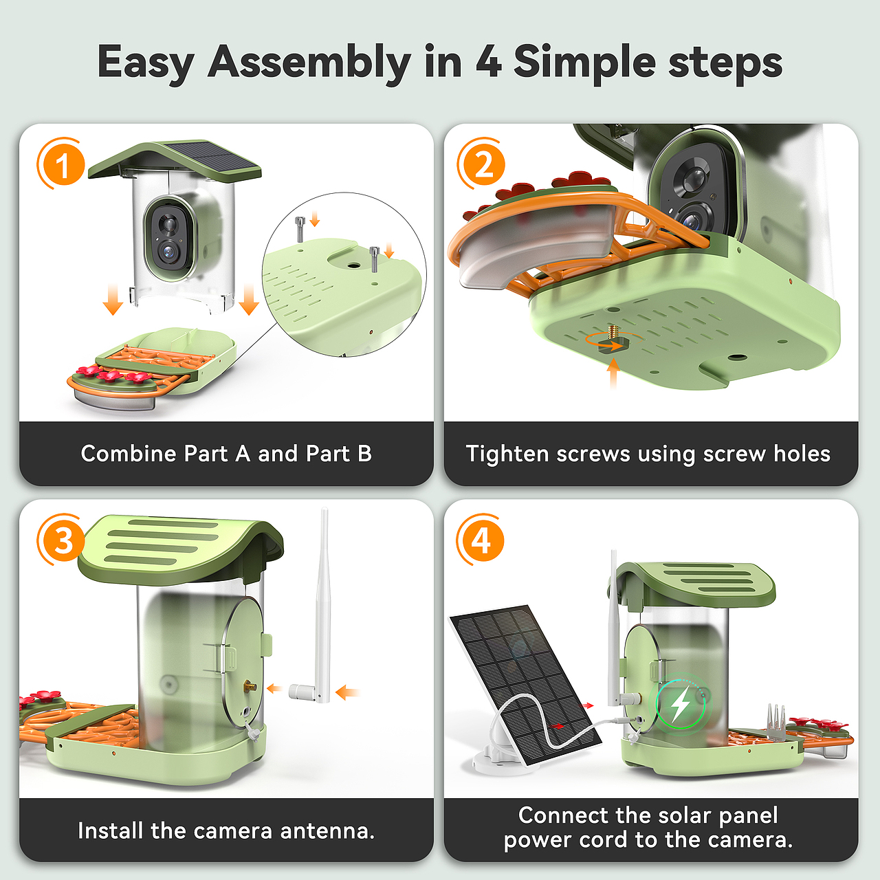 双层屋顶喂鸟器