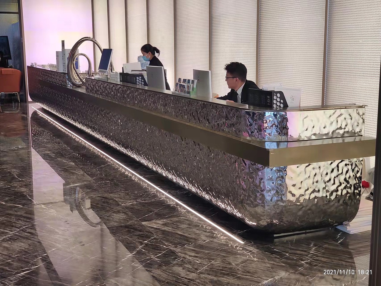 商业酒吧专用不锈钢吧台|镜面抛光工艺承重强易清洁