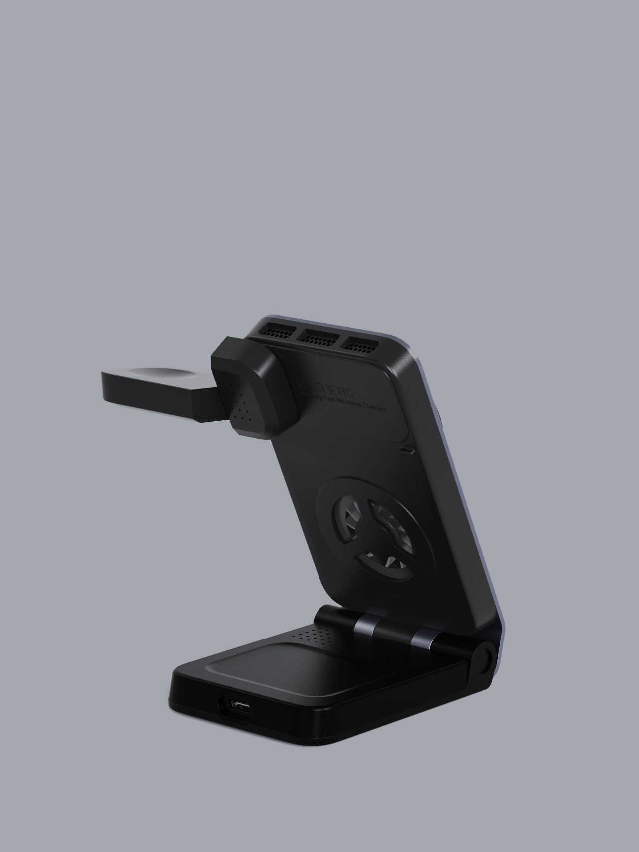 Qi2.2无线充产品动画，产品渲染图