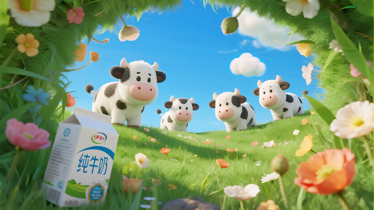 AIGC伊利纯牛奶