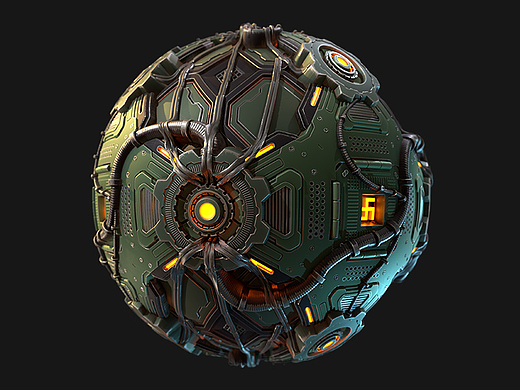 科幻能量反应炉材质 - Substance 3D Designer