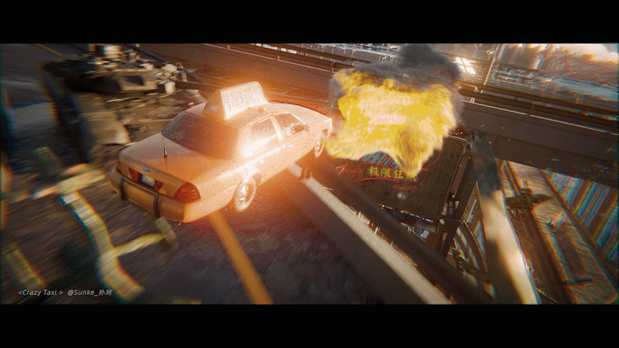 Crazy Taxi | 十一届世界渲染大赛参赛作品+BreakDown（图ZMzk2NTM1NTEy） - 动画/影视 - 站酷设计师SunKe_孙珂原创素材 - 站酷ZCOOL