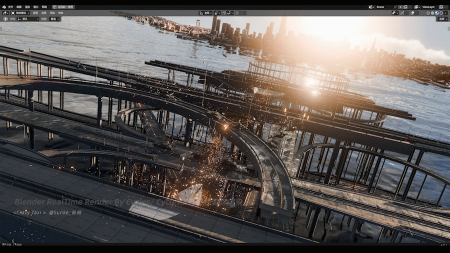 Crazy Taxi | 十一届世界渲染大赛参赛作品+BreakDown（图ZMzk2NTM1NTM2） - 动画/影视 - 站酷设计师SunKe_孙珂原创素材 - 站酷ZCOOL