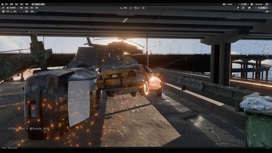 Crazy Taxi | 十一届世界渲染大赛参赛作品+BreakDown（图ZMzk2NTM1NTU2） - 动画/影视 - 站酷设计师SunKe_孙珂原创素材 - 站酷ZCOOL