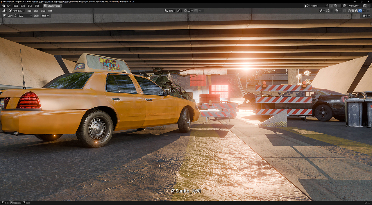 Crazy Taxi | 十一届世界渲染大赛参赛作品+BreakDown（图ZMzk2NTM1NjIw） - 动画/影视 - 站酷设计师SunKe_孙珂原创素材 - 站酷ZCOOL