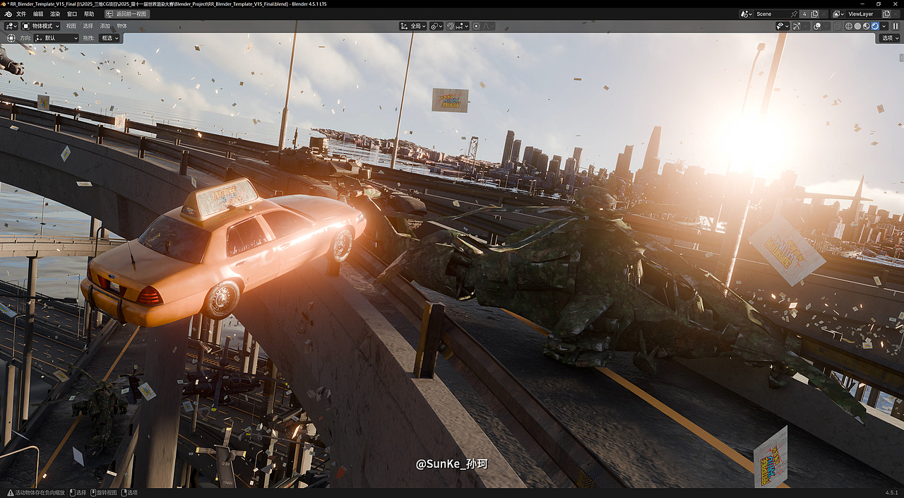 Crazy Taxi | 十一届世界渲染大赛参赛作品+BreakDown（图ZMzk2NTM1NjQw） - 动画/影视 - 站酷设计师SunKe_孙珂原创素材 - 站酷ZCOOL