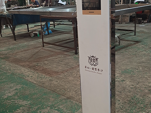 小区入口单元门口机不锈钢立柱人脸识别门禁机