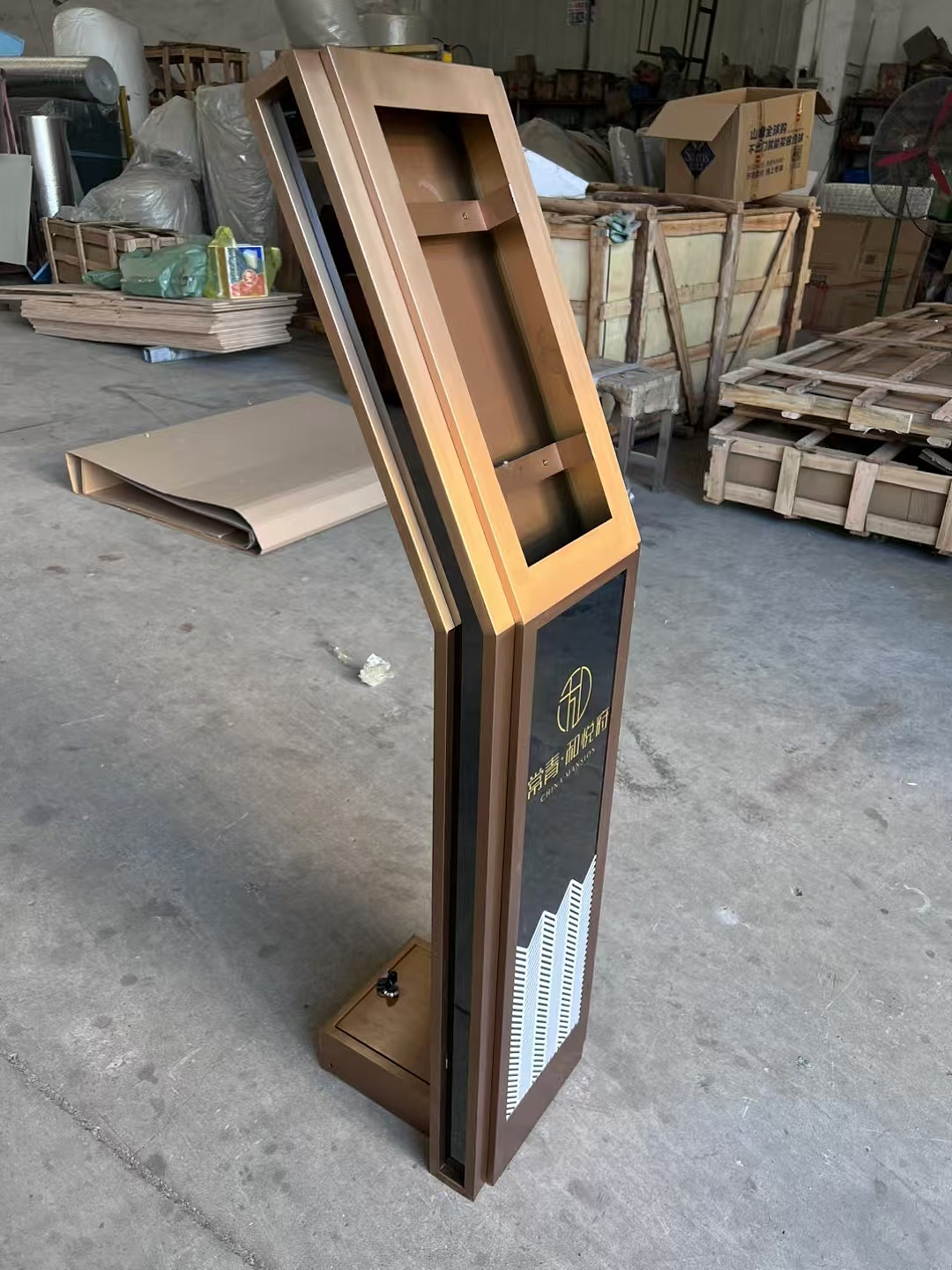 小区入口单元门口机不锈钢立柱人脸识别门禁机