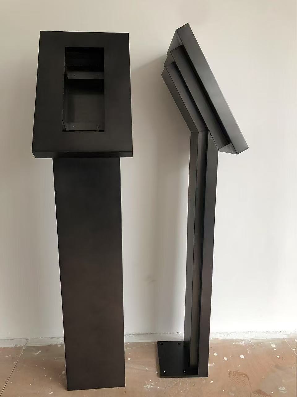 小区入口单元门口机不锈钢立柱人脸识别门禁机