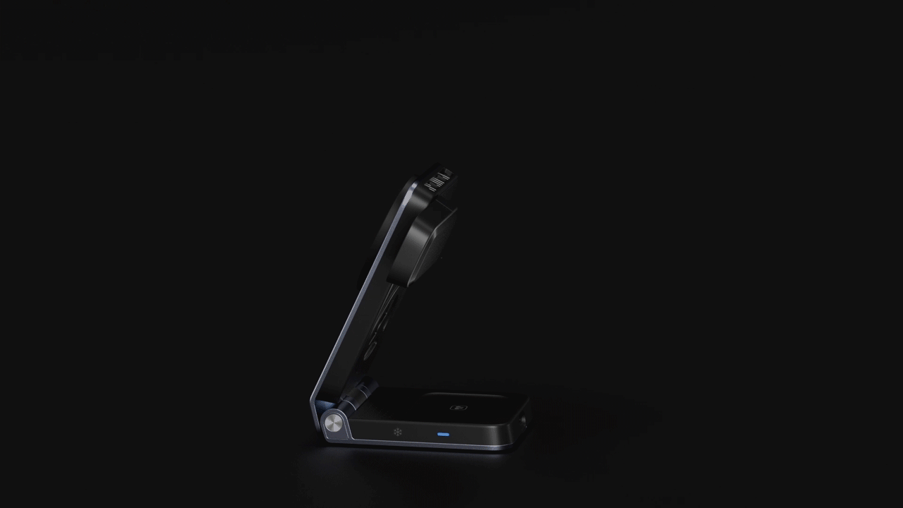 Qi2.2无线充产品动画，产品渲染图