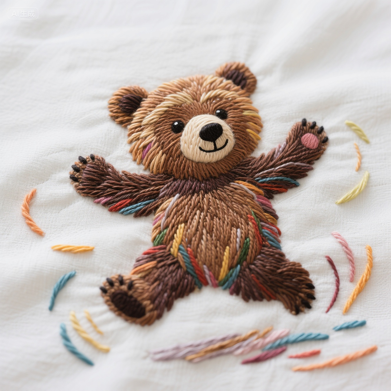 AI绣花小熊