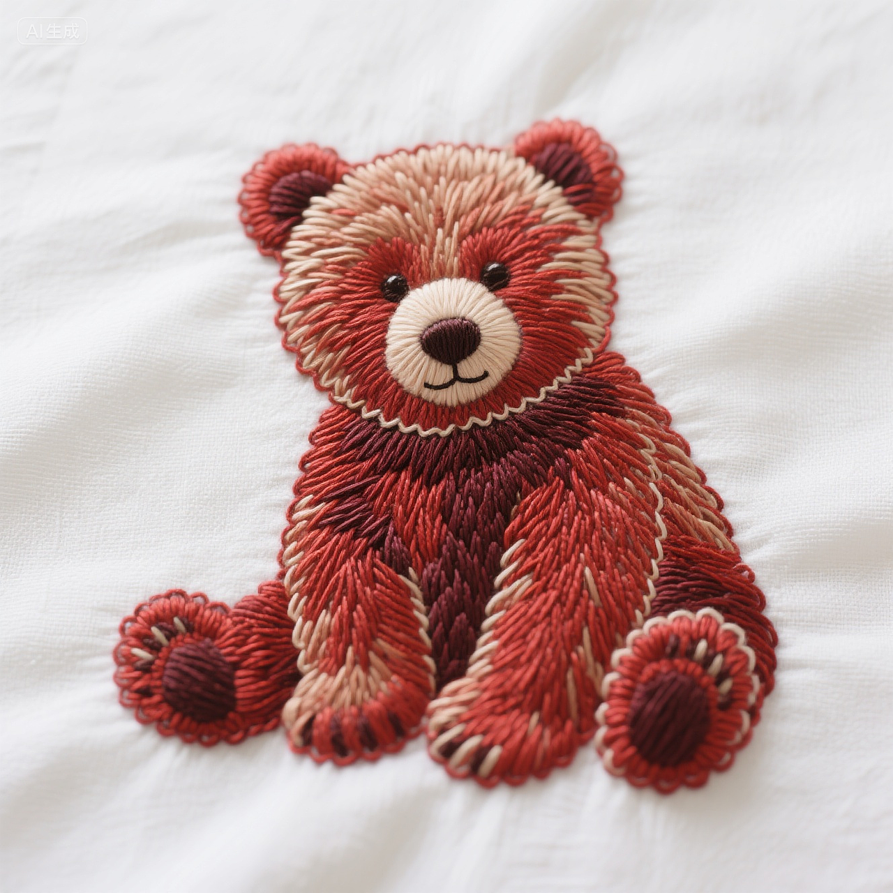 AI绣花小熊