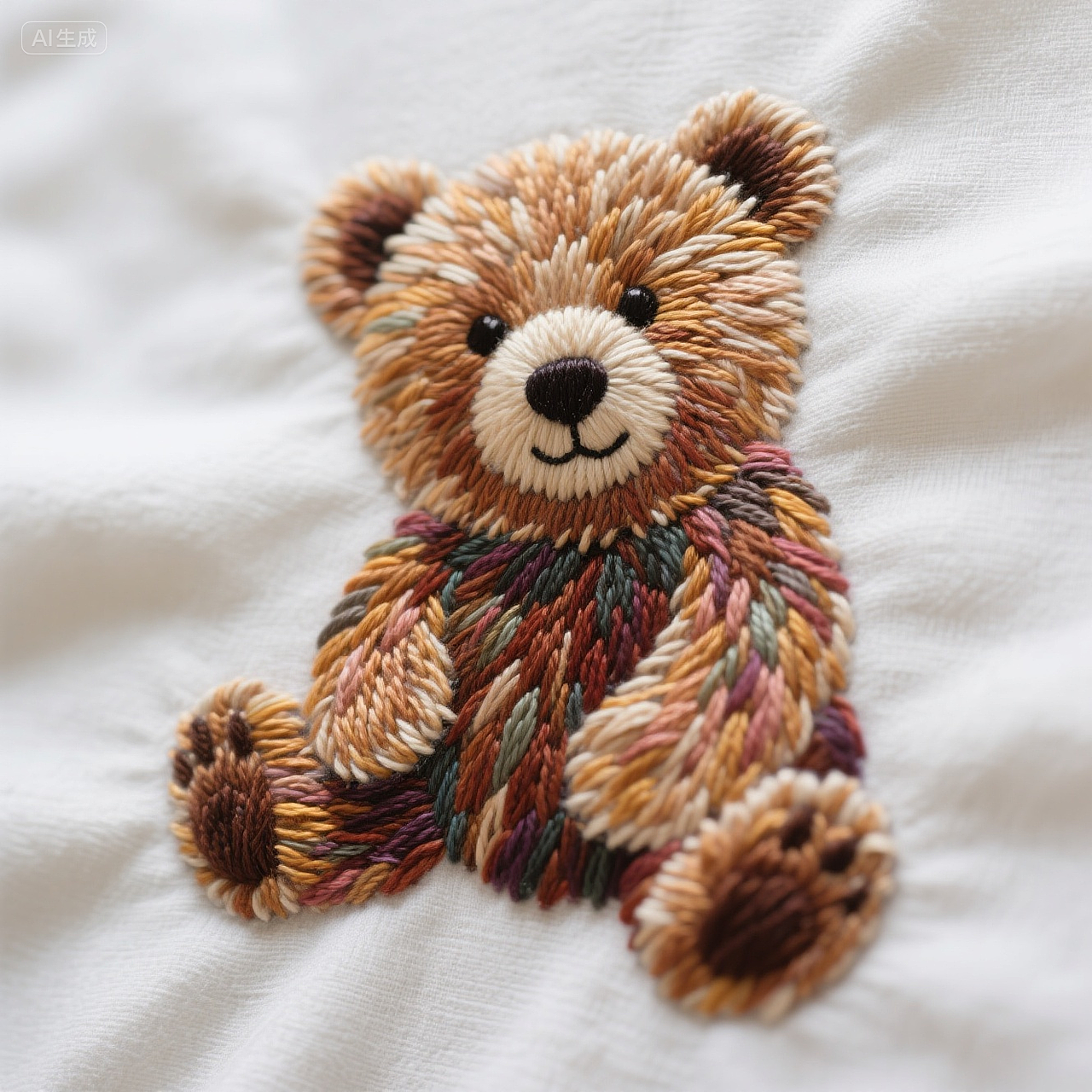 AI绣花小熊