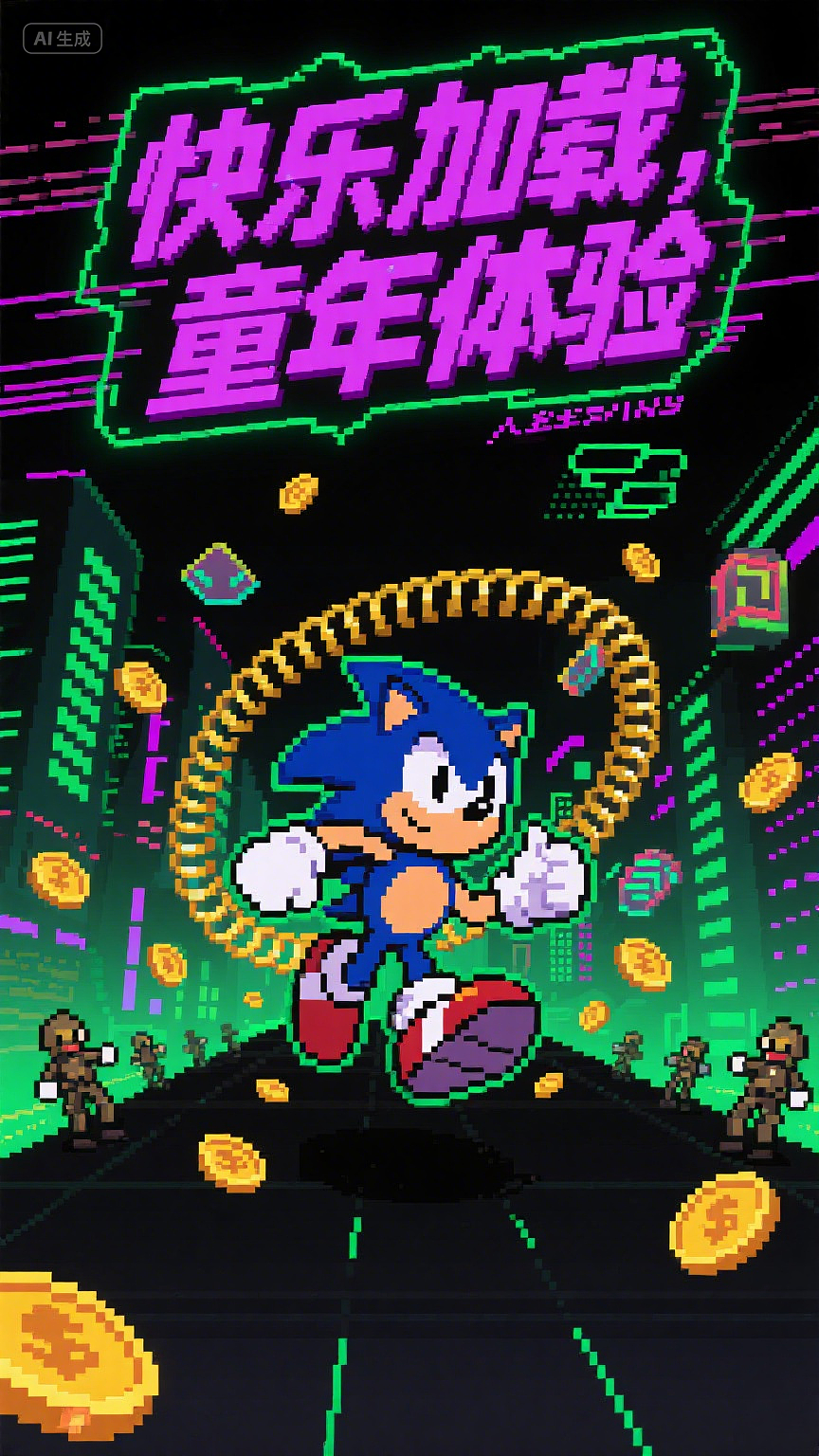 像素跃迁：扫描线把快乐重载（图ZMzk2NTYwMDg0） - AI作品 - 站酷设计师Aria咦原创素材 - 站酷ZCOOL