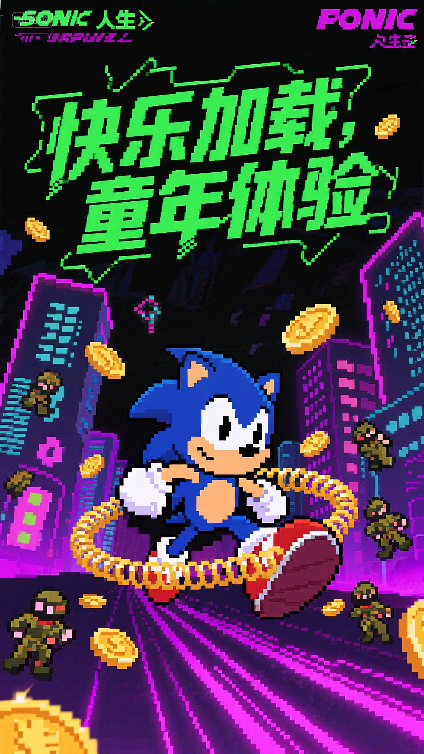 像素跃迁：扫描线把快乐重载（图ZMzk2NTYwMDky） - AI作品 - 站酷设计师Aria咦原创素材 - 站酷ZCOOL