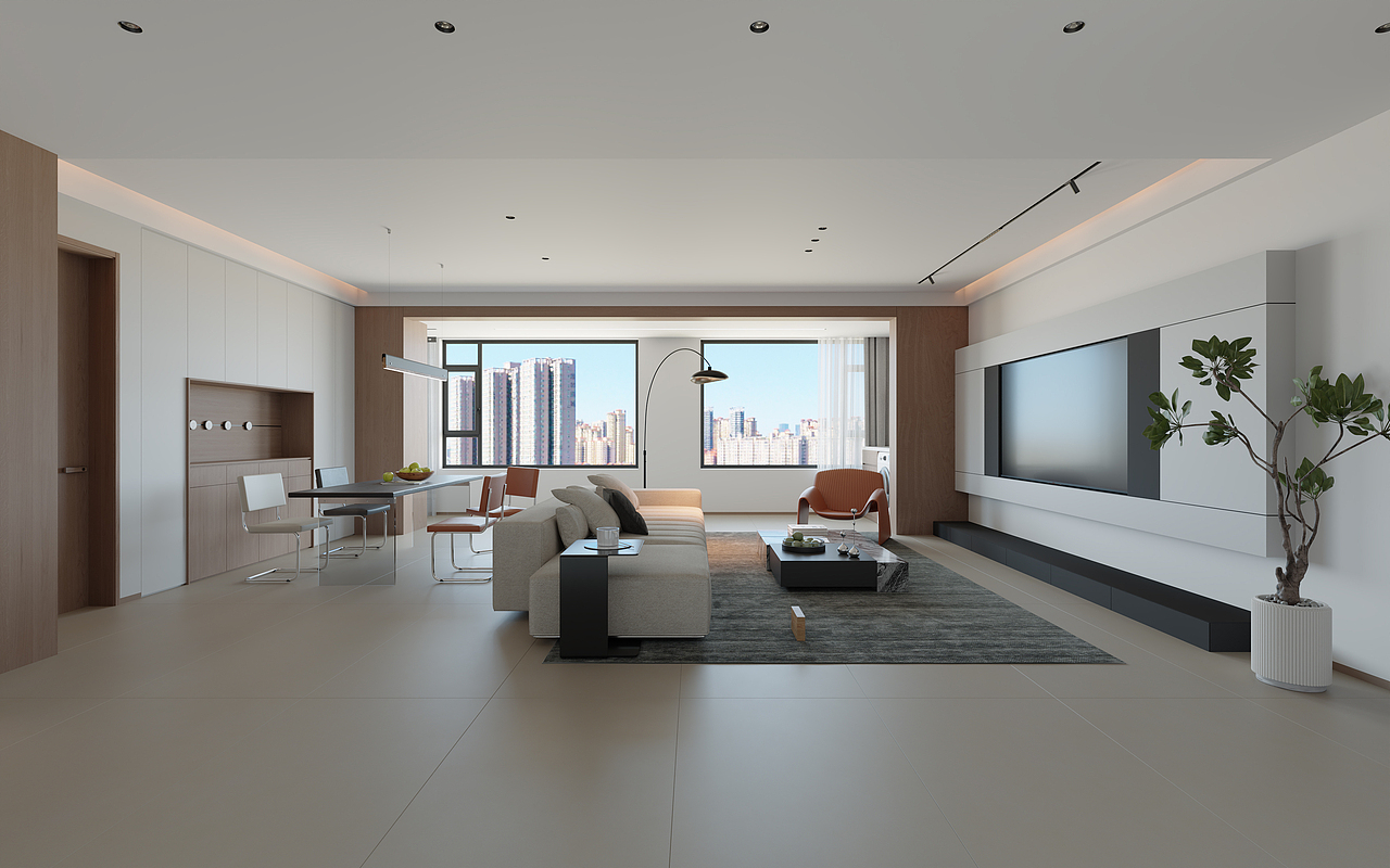 玖隆府 现代风大平层（图ZMzk2NTY5NzAw） - 家装设计 - 站酷设计师算命先生2021原创素材 - 站酷ZCOOL