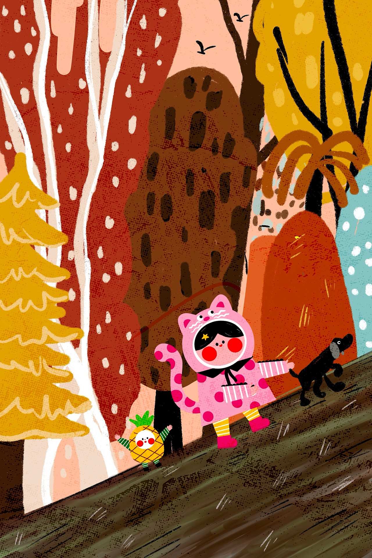 波喵和萝比的10月节日节气插画（图ZMzk2NTk0ODY4） - 儿童插画 - 站酷设计师阿拉甜爱画画原创素材 - 站酷ZCOOL