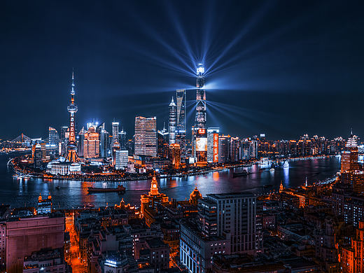 城市建筑风光夜景