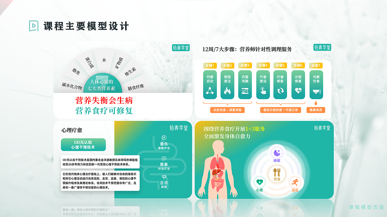 拾青学堂-营养课件设计过程