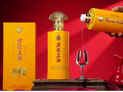 君悦名酒-长红酱酒白酒拍摄