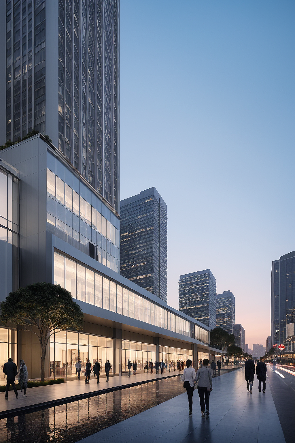 AI创意设计77-高层办公