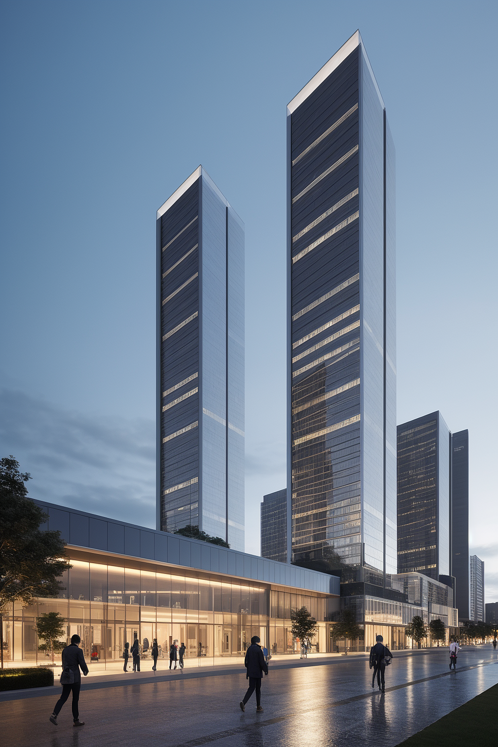 AI创意设计77-高层办公