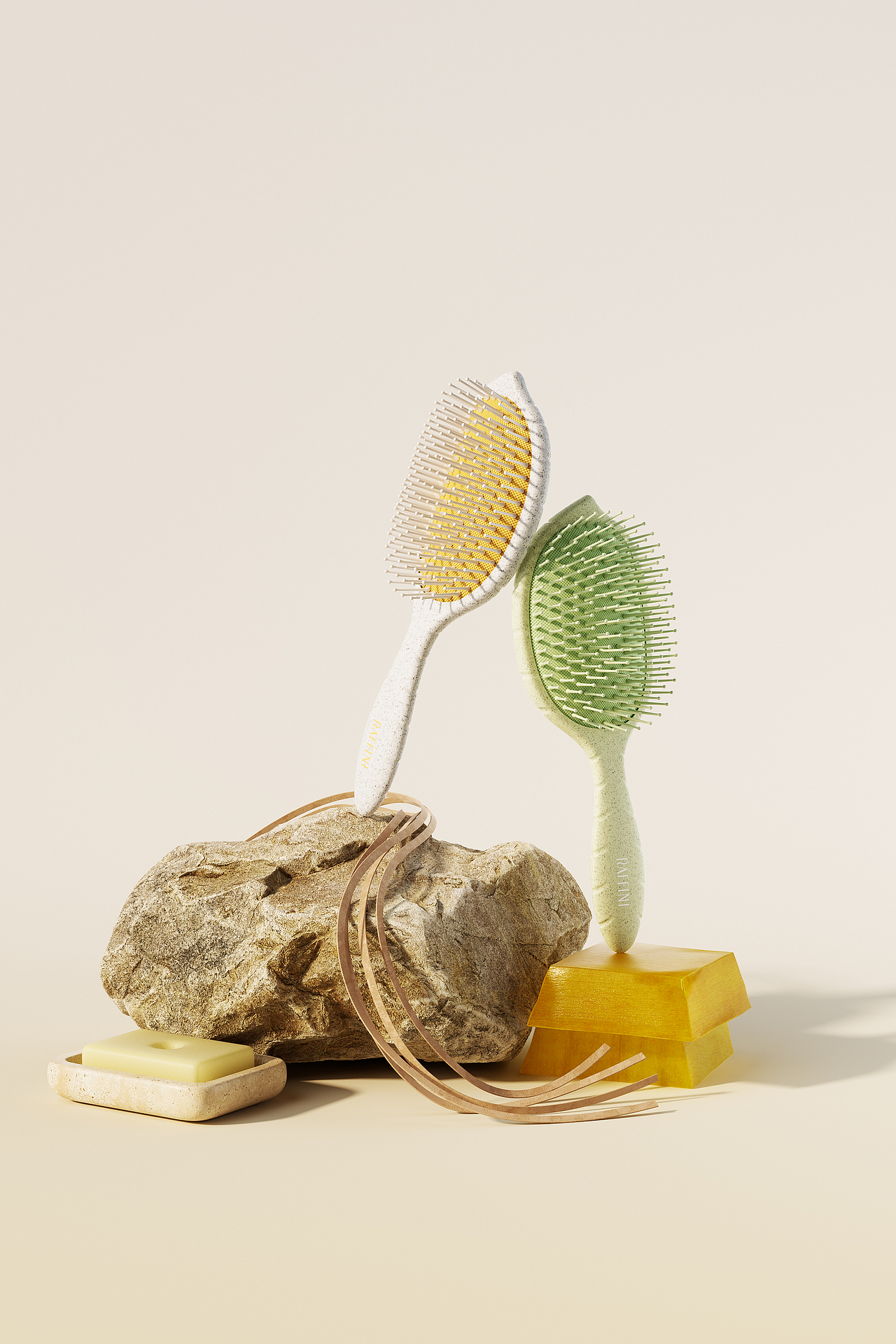 近期渲染节选(一些小水杯/梳子/辅食碗/宝宝勺)