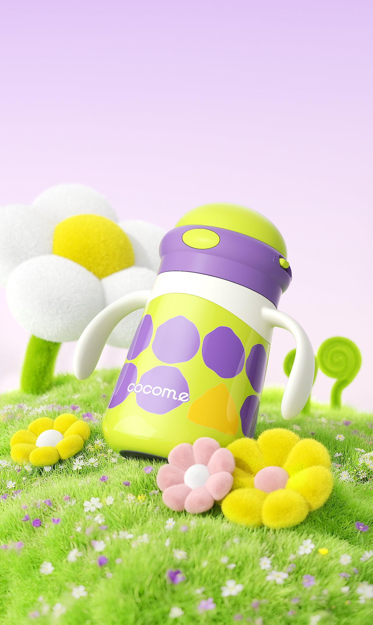 近期渲染节选(一些小水杯/梳子/辅食碗/宝宝勺)