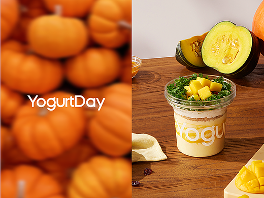 YogurtDay丨南瓜纤纤杯产品视觉 #饮品拍摄