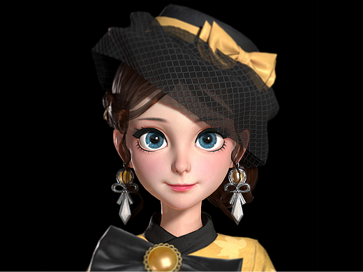 Maya-Q版女性角色模型制作教程。maya建模基础教程