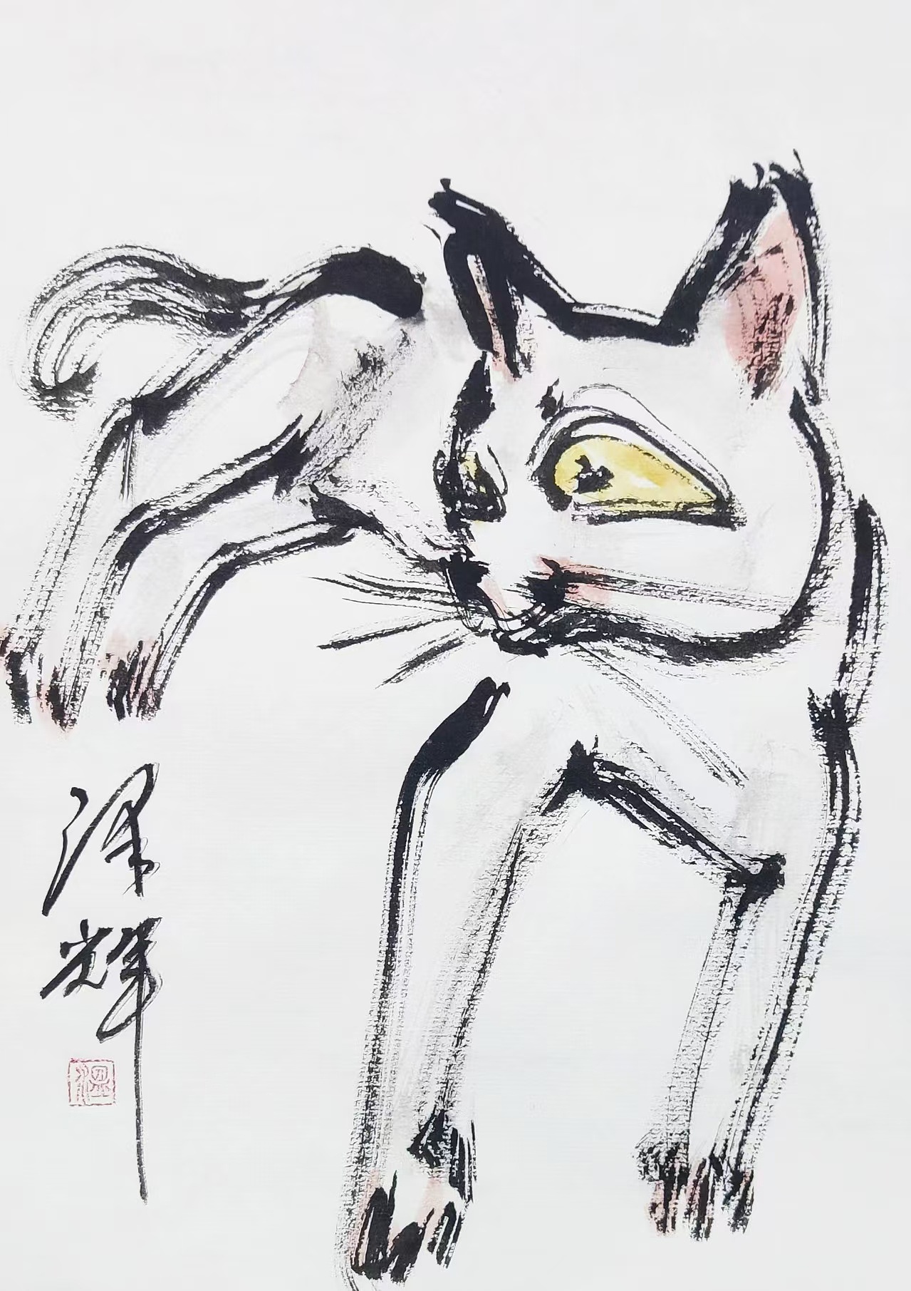 画家温泽辉:用潦草笔触,绘就猫咪的灵动世界