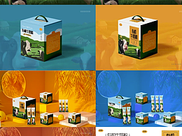 手繪插畫有機牛奶粉禮盒包裝設(shè)計品牌設(shè)計｜包裝設(shè)計