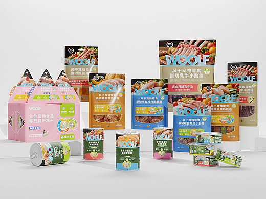 WOOLF品牌升级 / 系列包装设计 / 零食冻干包装设计