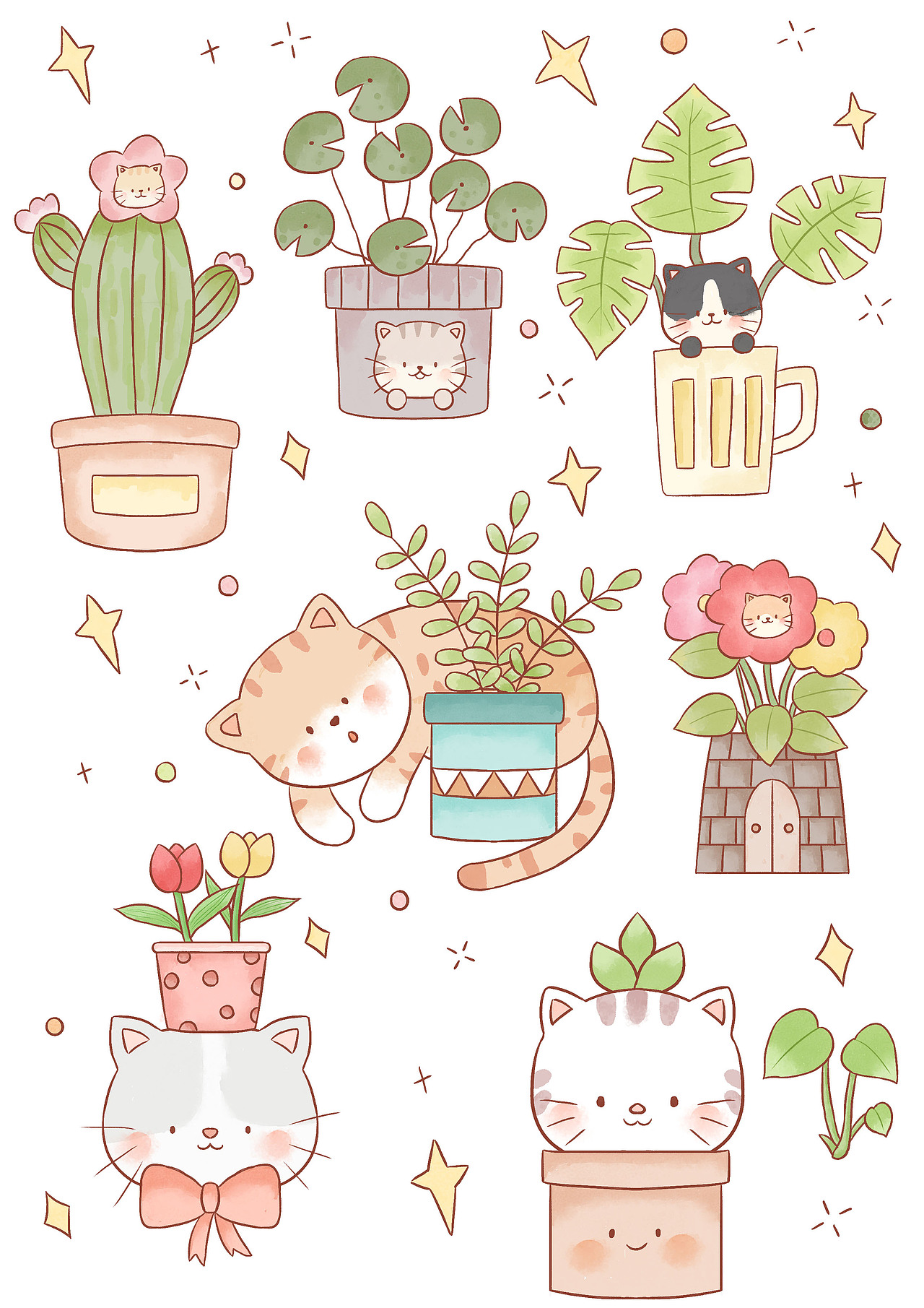 盆栽（圖ZMzk2NjYzMTA4） - 商業(yè)插畫 - 站酷設(shè)計(jì)師冬暮寒原創(chuàng)素材 - 站酷ZCOOL