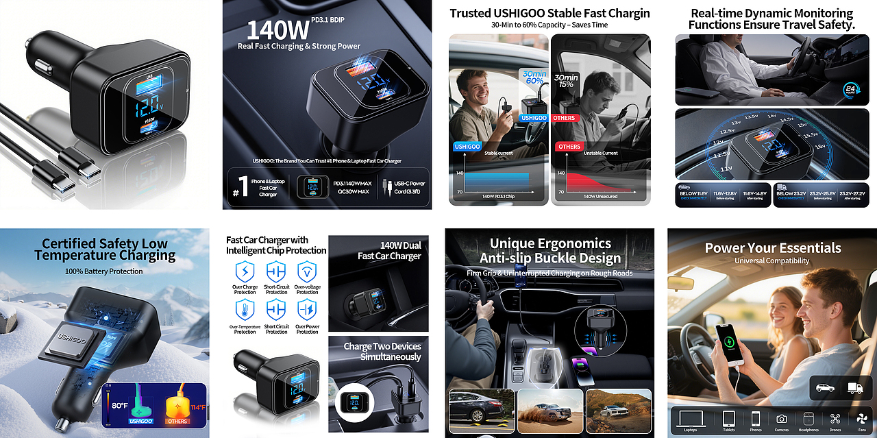 【聚豪设计白先生】车载充电器~包月作品