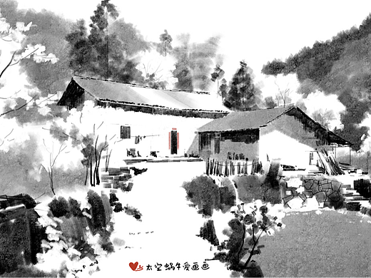 水墨乡村