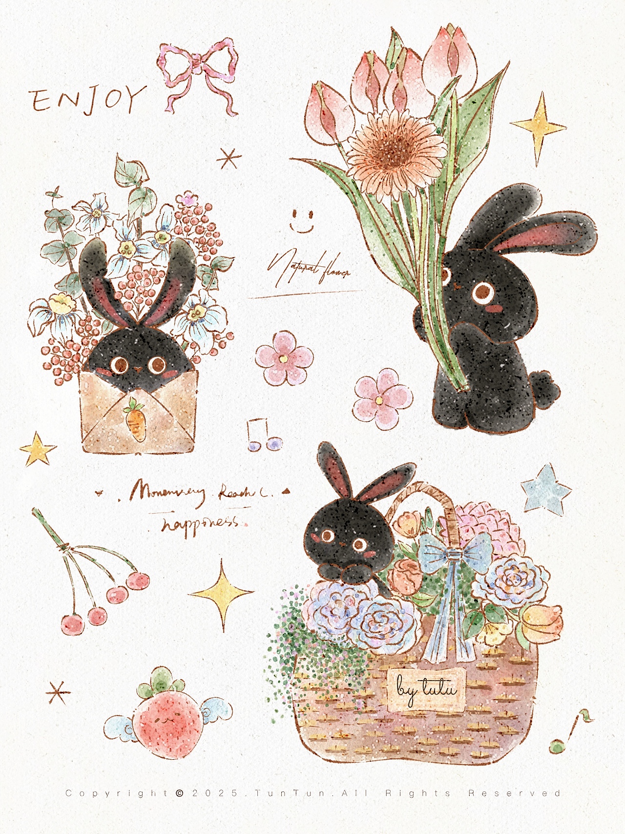 原创插画治愈系水彩一堆堆（图ZMzk2Njc5NTEy） - 商业插画 - 站酷设计师吞吞的猪lltunny原创素材 - 站酷ZCOOL