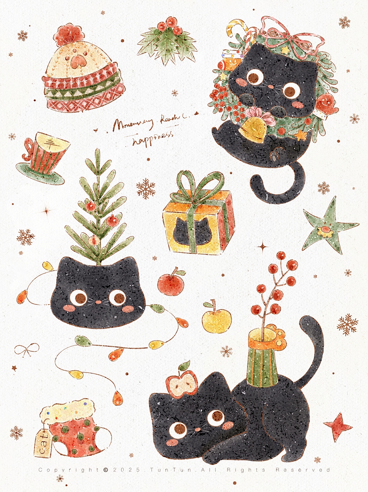 原创插画治愈系水彩一堆堆（图ZMzk2Njc5NDk2） - 商业插画 - 站酷设计师吞吞的猪lltunny原创素材 - 站酷ZCOOL