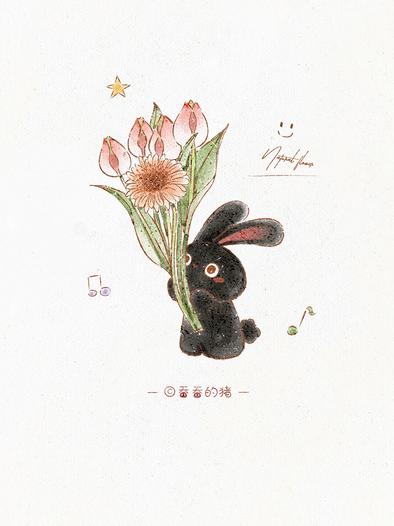 原创插画治愈系水彩一堆堆（图ZMzk2Njc5NTAw） - 商业插画 - 站酷设计师吞吞的猪lltunny原创素材 - 站酷ZCOOL