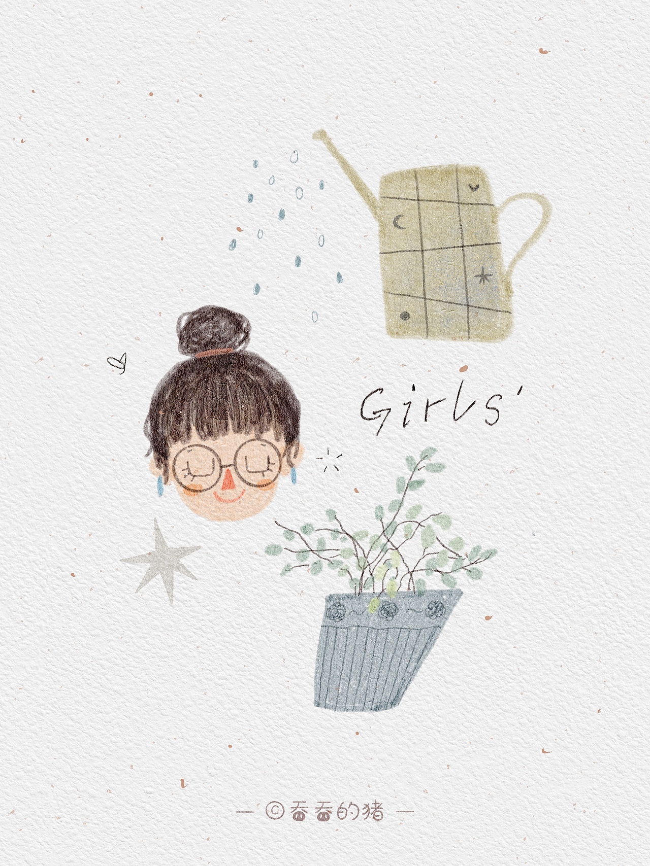 原创插画治愈系水彩一堆堆（图ZMzk2Njc5NTE2） - 商业插画 - 站酷设计师吞吞的猪lltunny原创素材 - 站酷ZCOOL