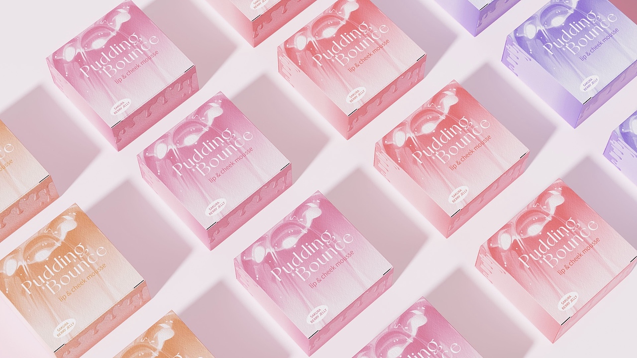 双开门唇颊霜包装设计