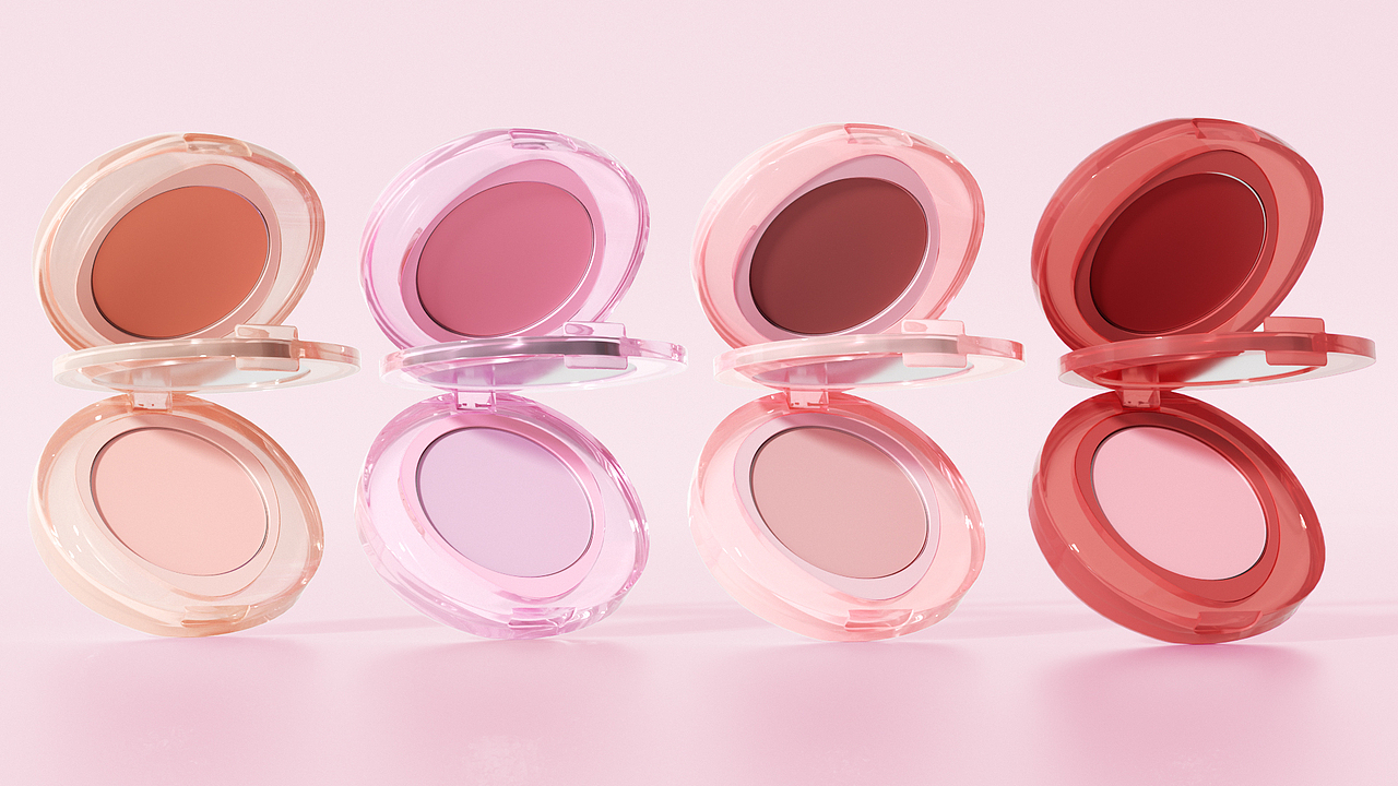 双开门唇颊霜包装设计