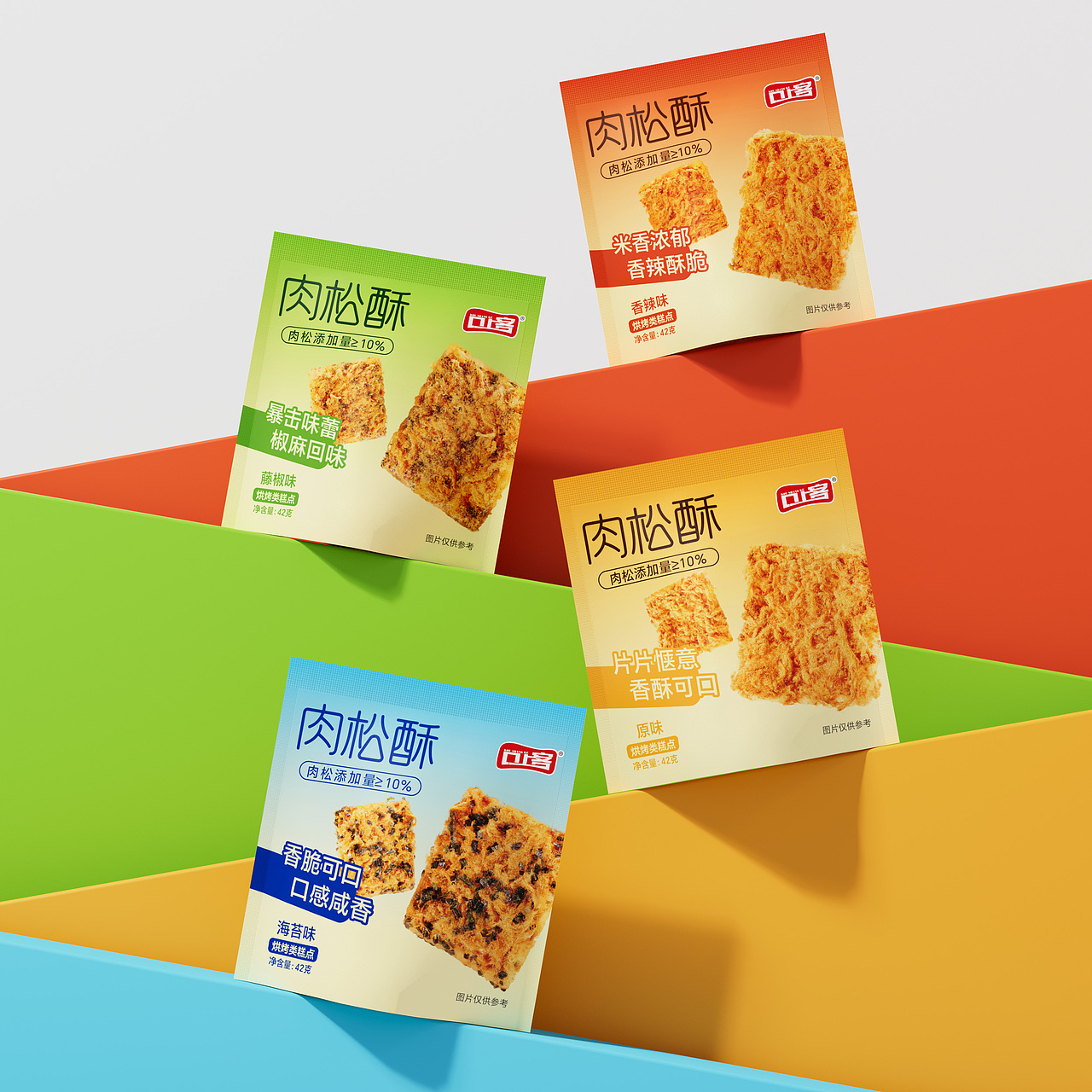 《口上客》肉松酥--零食休闲食品包装设计 | 董得原创（图ZMzk2Njk2NTY4） - 包装 - 站酷设计师董得品牌策划设计原创素材 - 站酷ZCOOL