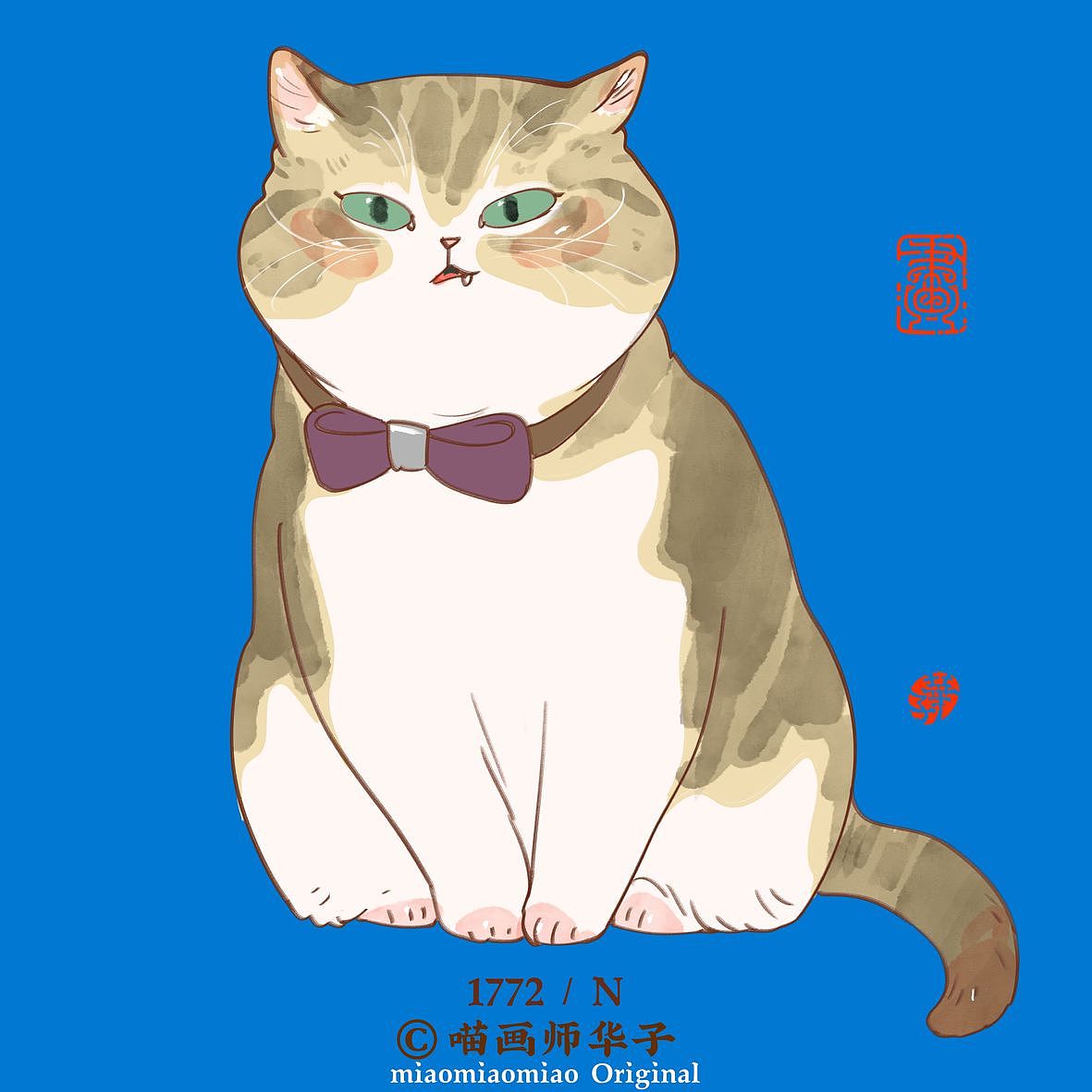 画猫的1800天记录!古灵精怪的猫咪（图ZMzk2Njk2OTg0） - 艺术插画 - 站酷设计师喵画师华子原创素材 - 站酷ZCOOL
