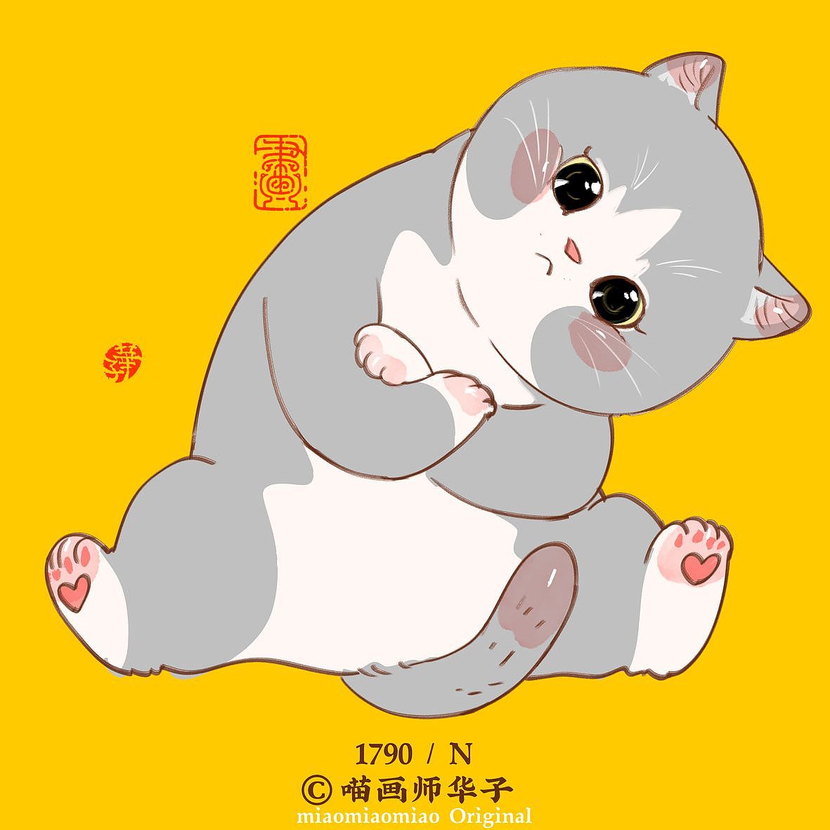 画猫的1800天记录!古灵精怪的猫咪（图ZMzk2Njk3MDU2） - 艺术插画 - 站酷设计师喵画师华子原创素材 - 站酷ZCOOL