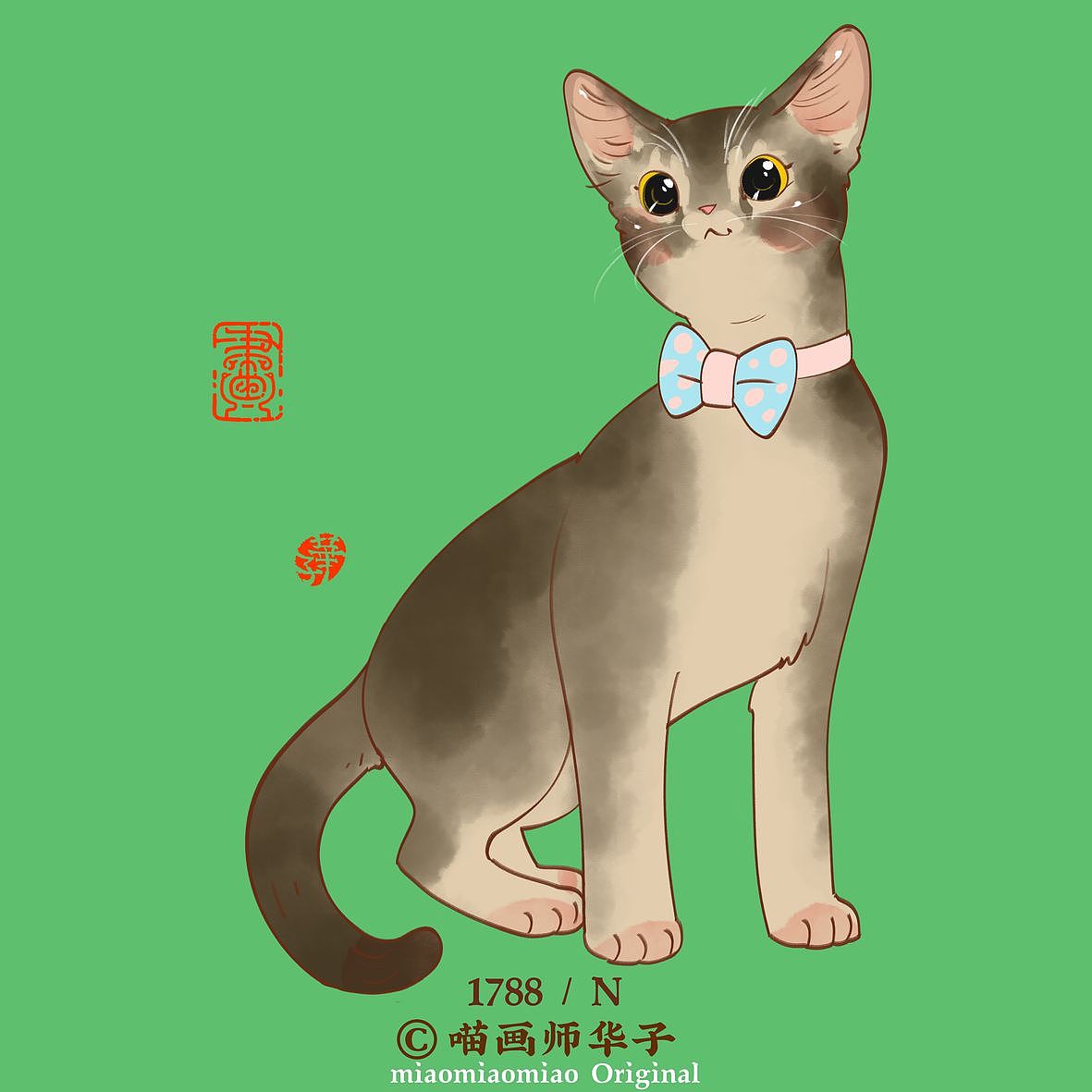 画猫的1800天记录!古灵精怪的猫咪（图ZMzk2Njk3MDQ4） - 艺术插画 - 站酷设计师喵画师华子原创素材 - 站酷ZCOOL