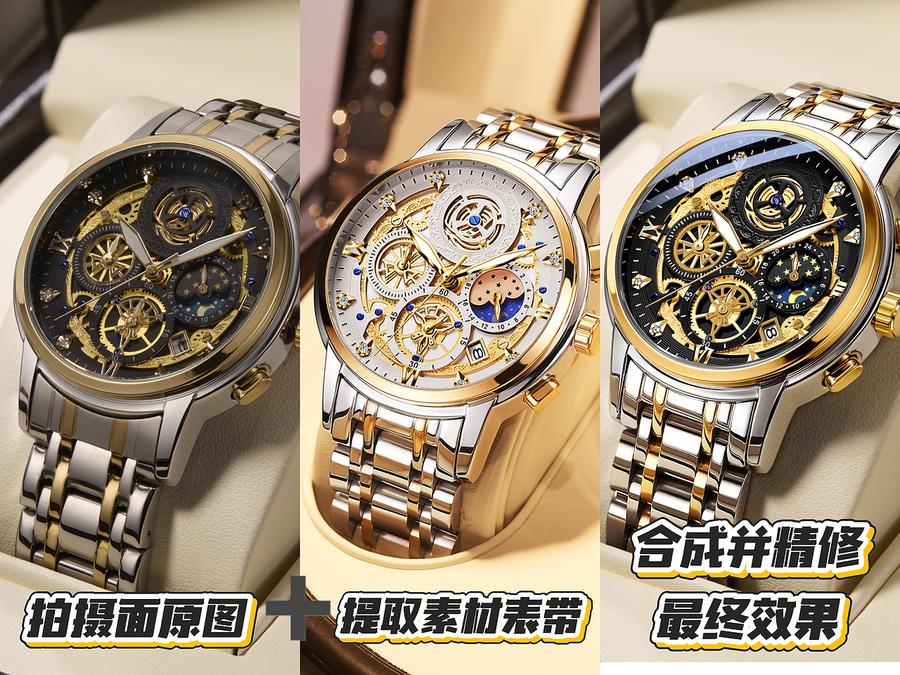 《PS精修➕合成案例｜机械腕表的“二次设计”》（图ZMzk2Njk4Mzg4） - 修图/后期 - 站酷设计师Superdann原创素材 - 站酷ZCOOL