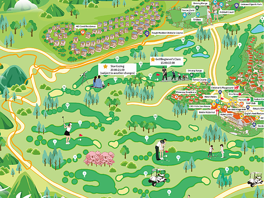 景区手绘地图🗺️⛳️（个人主页-ZNzI1NTIyMzY=） - 商业插画 - 站酷设计师Nawuka原创素材 - 站酷ZCOOL