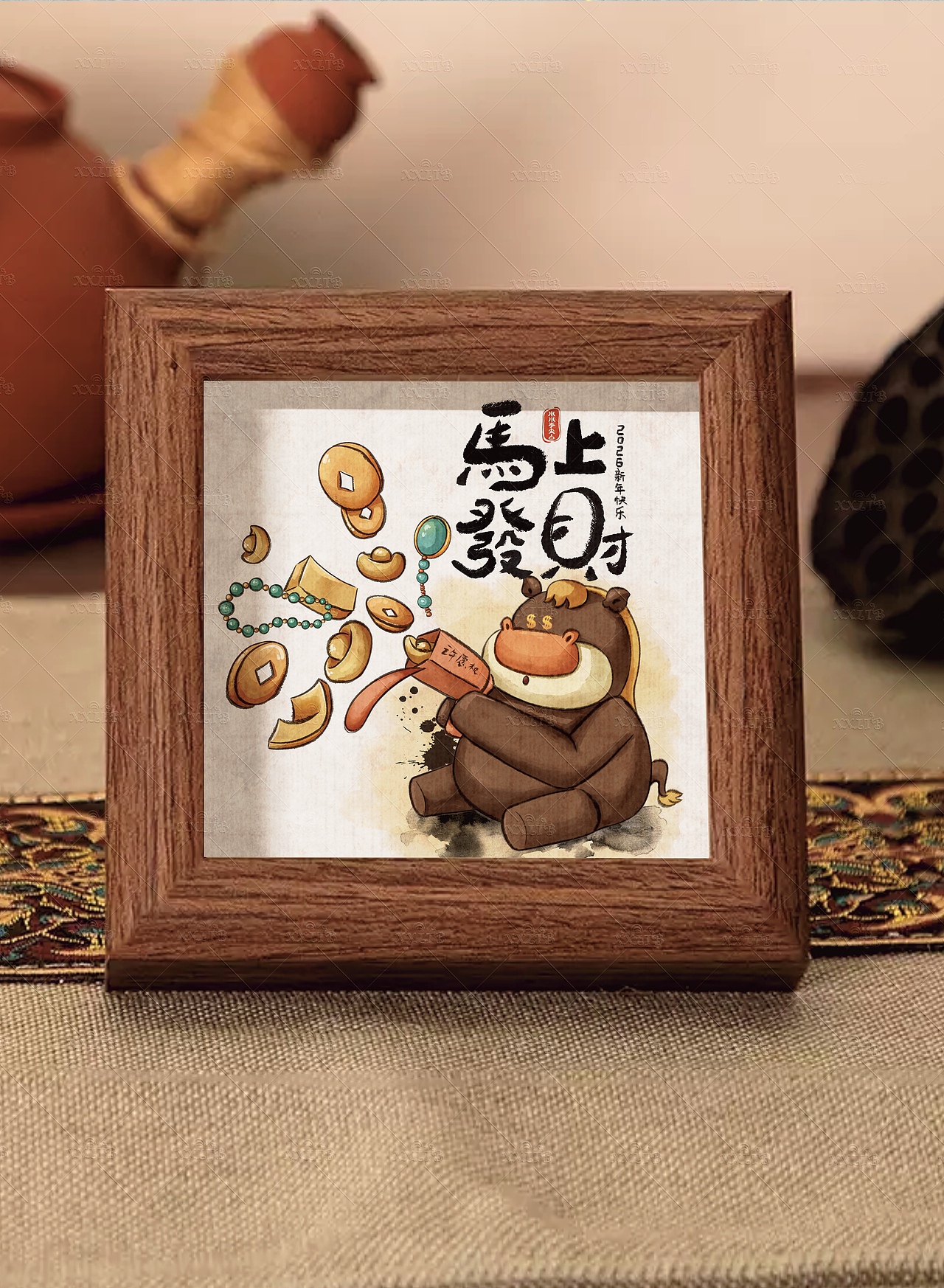 马年创意插画（图ZMzk2NzA5NTA0） - 商业插画 - 站酷设计师小小小李太白原创素材 - 站酷ZCOOL