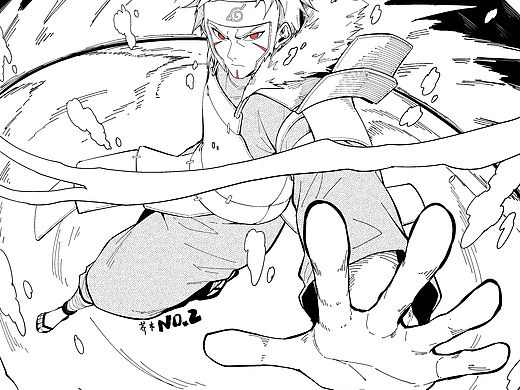黑白漫画插图